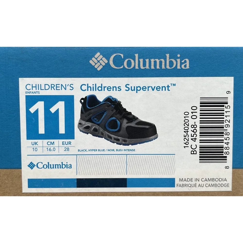 Columbia Little Boys Hybrid Water Shoes Size 11 Blue Black Fisherman Closed Toe